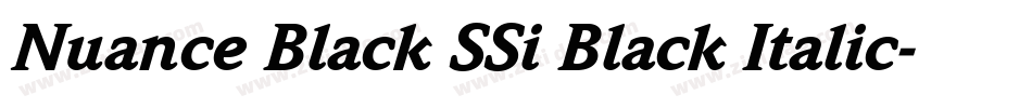 Nuance Black SSi Black Italic字体转换